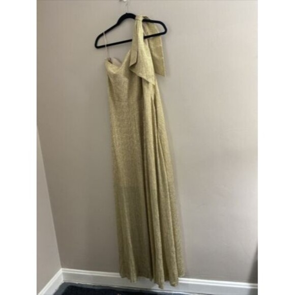 Dress the Population Savannah One Shoulder Gold Gown Sz 1X NWOT - Picture 3 of 6